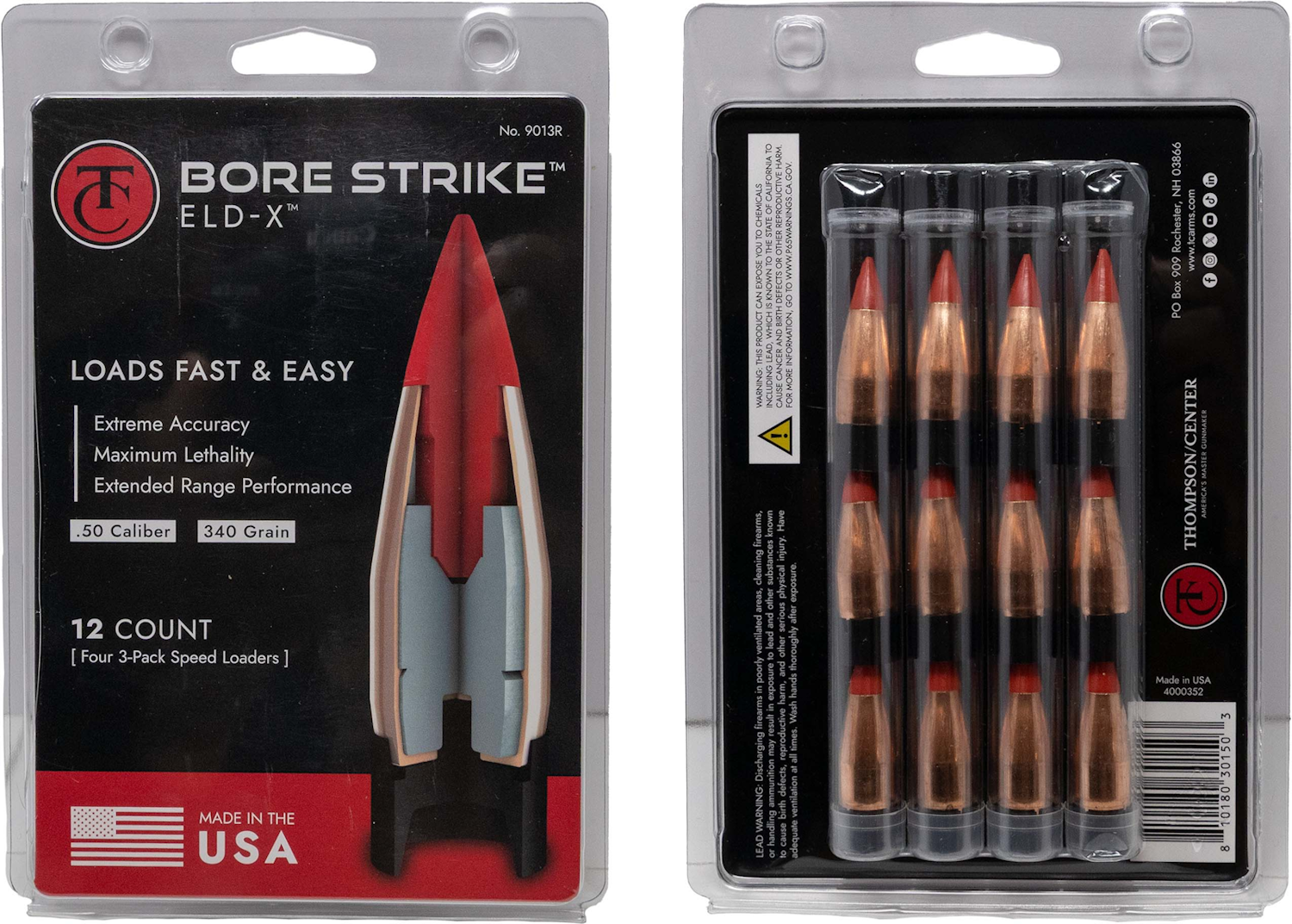 Ammunition Thompson Center Arms Bore Driver Bullets 50BLKPOWDER TMC BORE DRIVER ELDX 50CAL 340